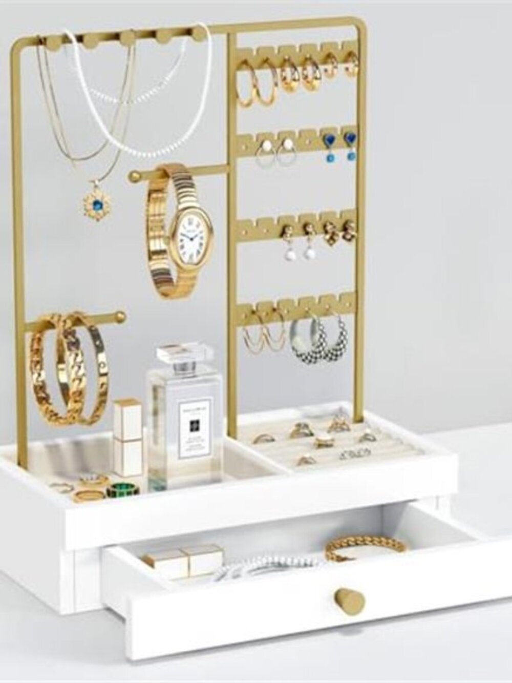 Gold Jewelry Stand Organizer Necklace Holder, Birthday Gifts for Women Girls